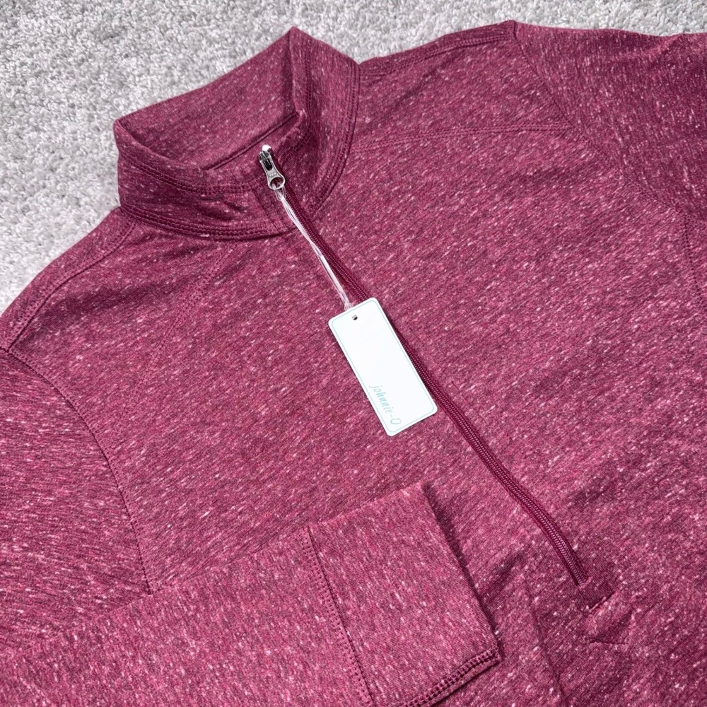Johnnie-O Kennedy Quarter Zip Pullover Women Maroon Small NEW